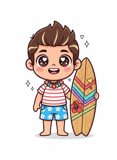 My Wee Surfer Lad 🌊 - Kawaii Cute