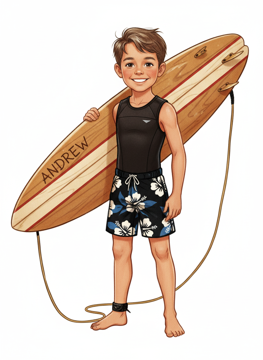 Andrew the Surf Champion - Vintage Storybook