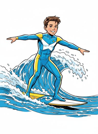 Andrew's Surfer Adventures 🌊 - Comic Book