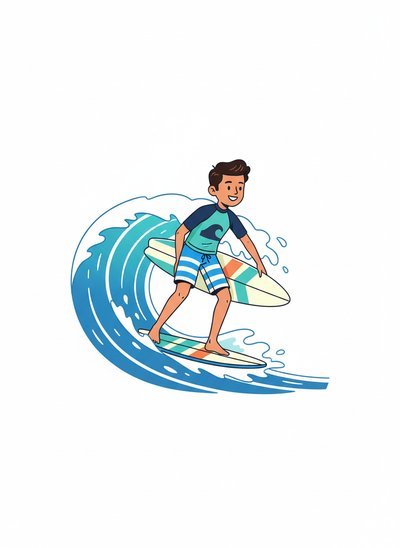 Andrew's Surfer Adventures 🌊 - Minimalist