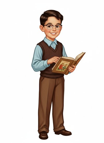 My Boy's Teacher Adventures - Vintage Storybook