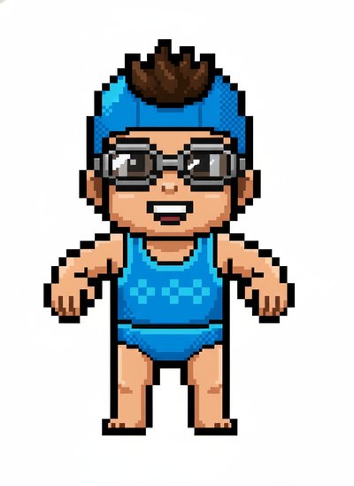 My Wee Lad the Swimmer 🌊 - Pixel Art