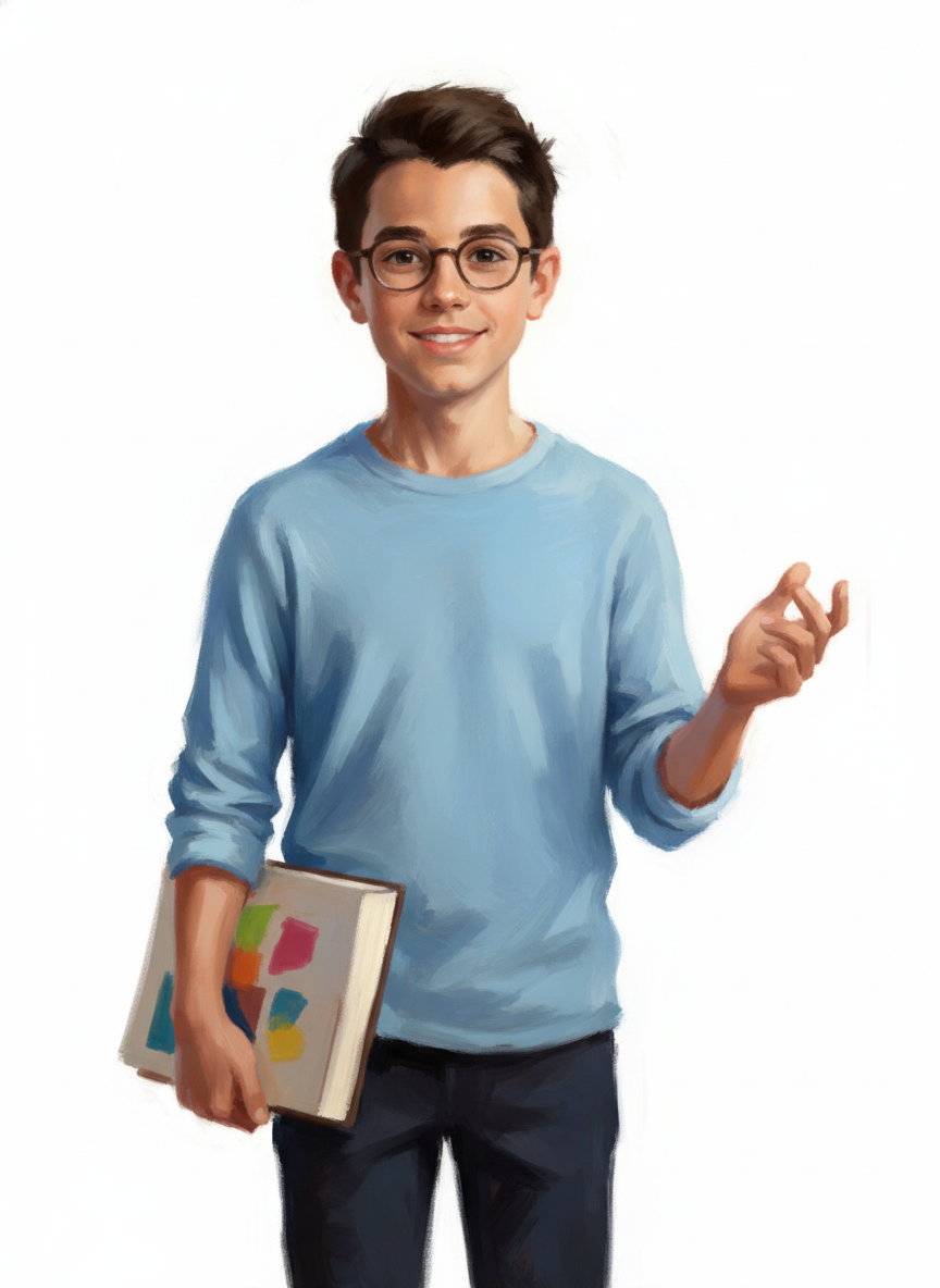 Andrew the Wise Tutor - Impressionist Painting