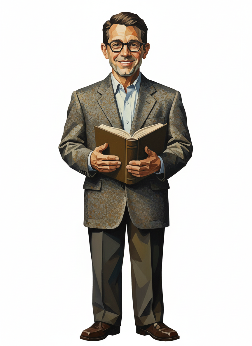 Andrew the Wise Tutor - Cubist Painting