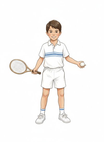 Andrew's Tennis Adventure 🎾 - Gentle Pencil