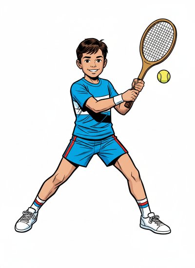 Andrew's Tennis Adventure 🎾 - Comic Book