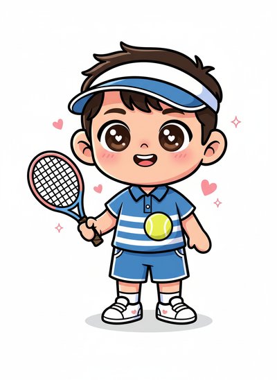 Andrew's Tennis Adventure 🎾 - Kawaii Cute