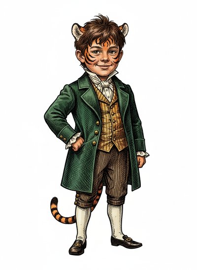 Andrew's Tiger Adventure 🐯 - Victorian Illustration