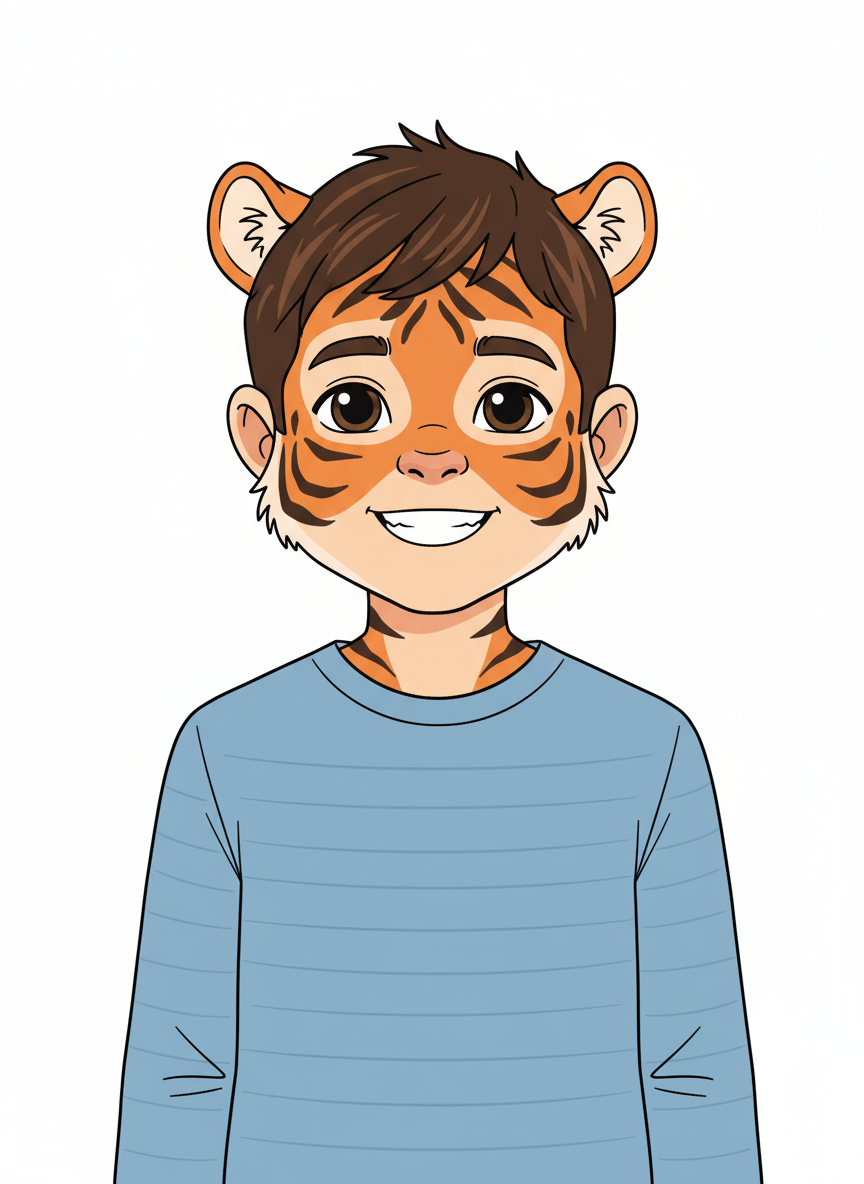 Andrew the Bold Tiger - Minimalist