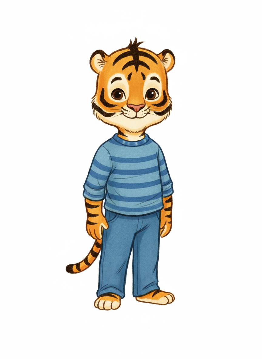 Andrew the Bold Tiger - Vintage Storybook