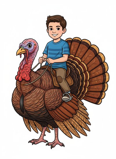 Andrew's Turkey Adventure 🦃 - Classic Coloring Book