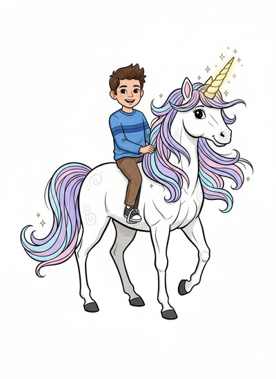 Andrew's Magical Unicorn Journeys - Classic Coloring Book