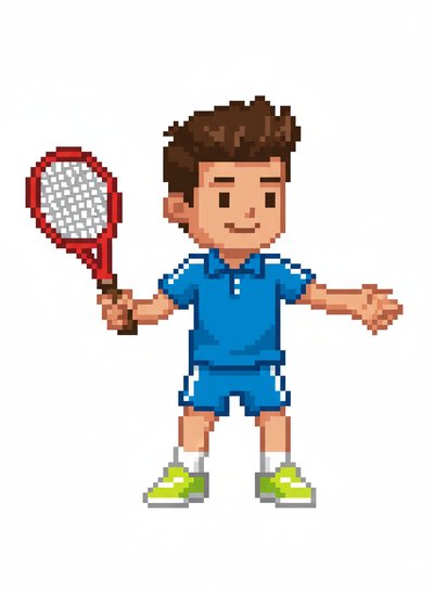 Andrew's Tennis Adventure 🎾 - Pixel Art
