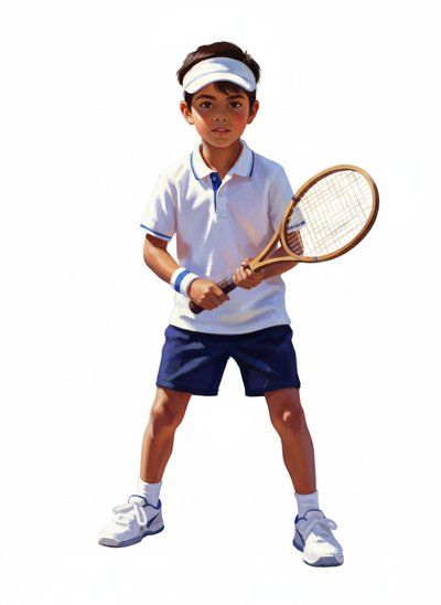 Andrew's Tennis Adventure 🎾 - Impressionist Painting