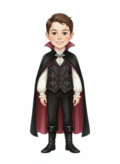 My Wee Lad as a Vampire - Gentle Pencil