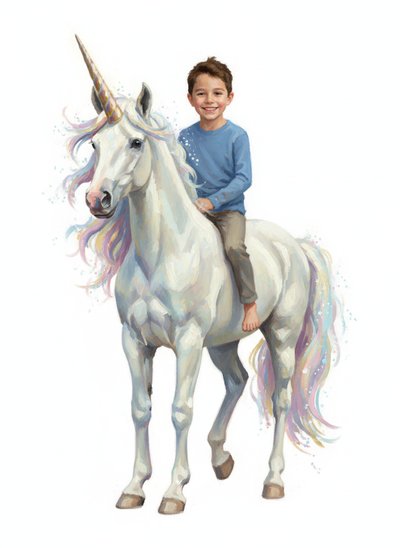 Andrew's Magical Unicorn Journeys - Impressionist Painting