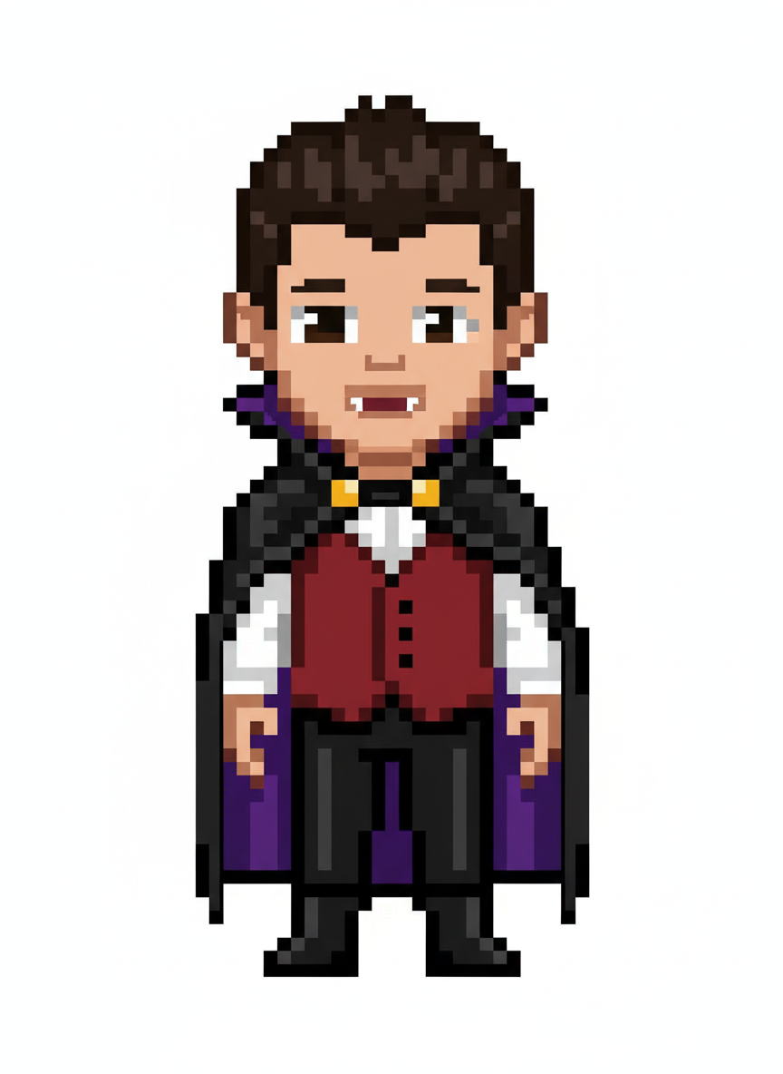 Andrew the Friendly Vampire - Pixel Art