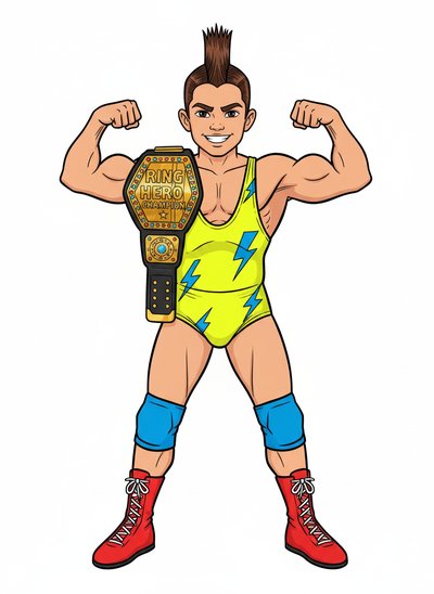 Andrew's Wrestling Wonder - Classic Coloring Book