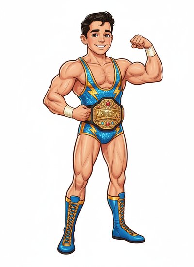 Andrew's Wrestling Wonder - Vintage Storybook