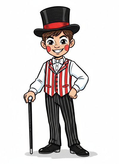 My Boy's Vaudeville Adventure 🎩 - Classic Coloring Book