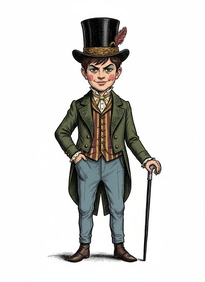 My Boy's Vaudeville Adventure 🎩 - Victorian Illustration