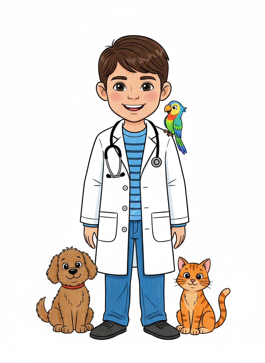 Andrew the Vet - Classic Coloring Book