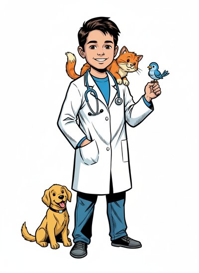 Andrew's Veterinary Adventures 🐾 - Comic Book
