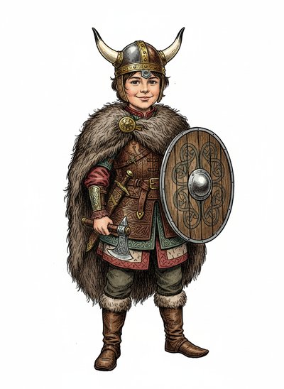 Andrew's Viking Adventures 🚀 - Victorian Illustration