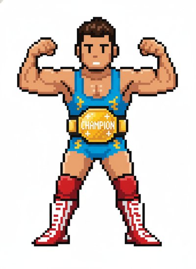 Andrew's Wrestling Wonder - Pixel Art