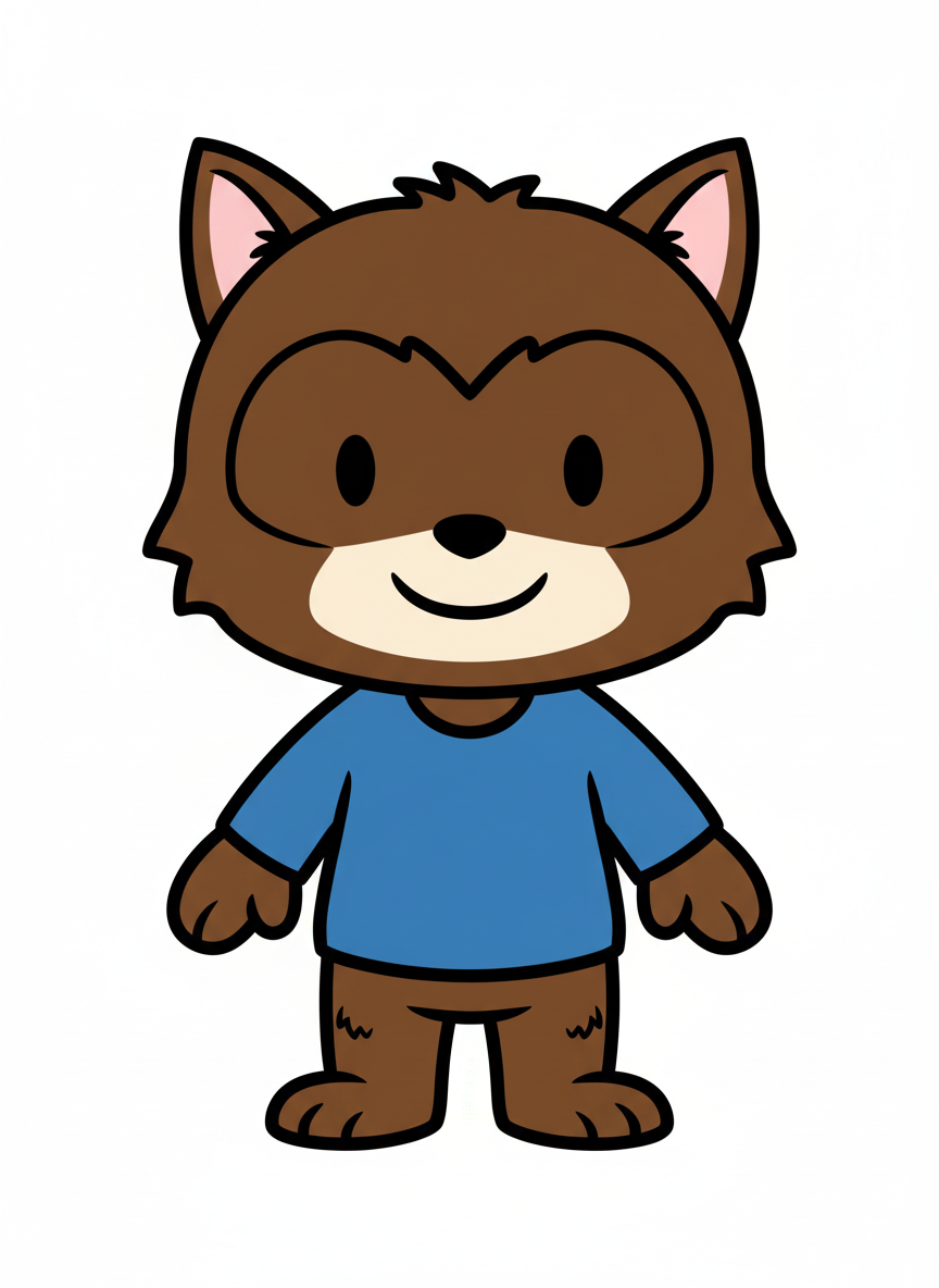 Andrew the Playful Wolf - Preschool Simple