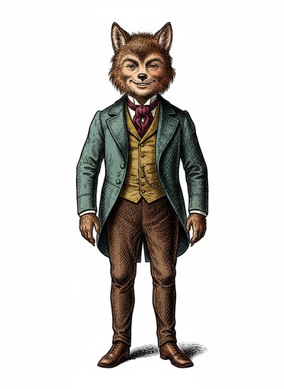 Andrew's Werewolf Whimsy 🐺 - Victorian Illustration