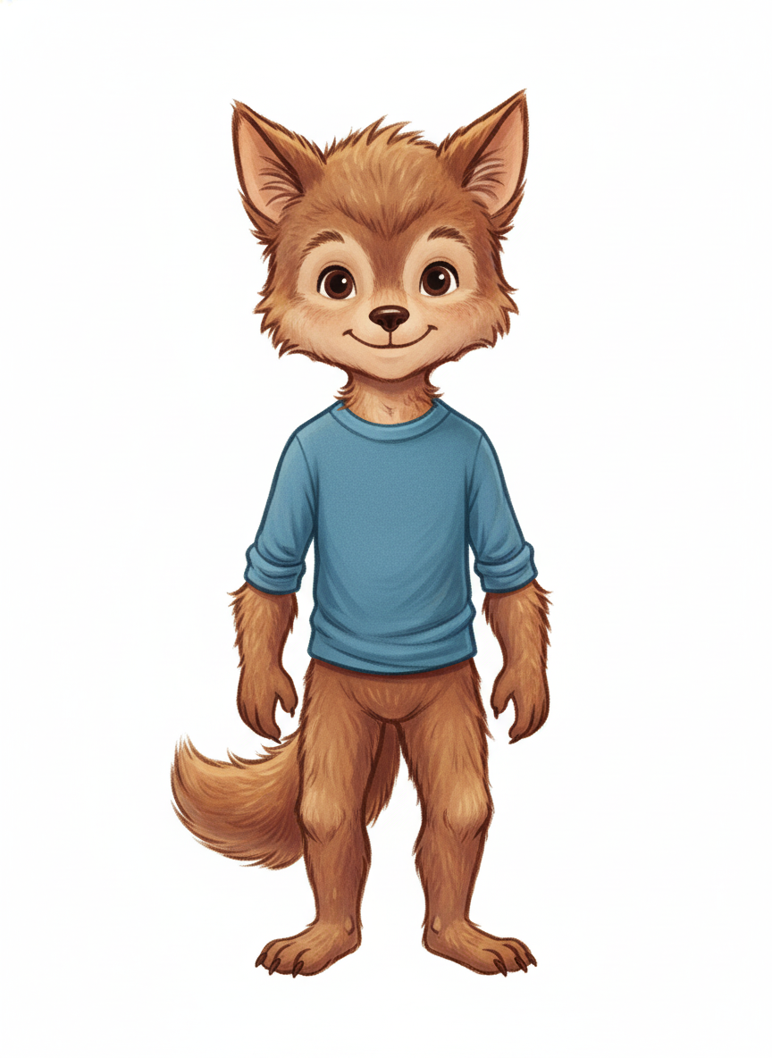 Andrew the Playful Wolf - Vintage Storybook