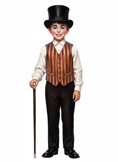 My Boy's Vaudeville Adventure 🎩 - Impressionist Painting
