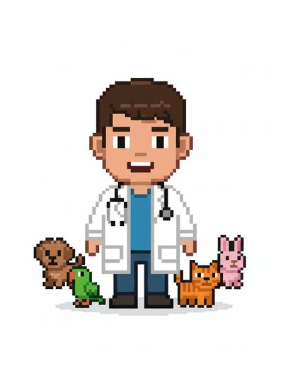 Andrew's Veterinary Adventures 🐾 - Pixel Art