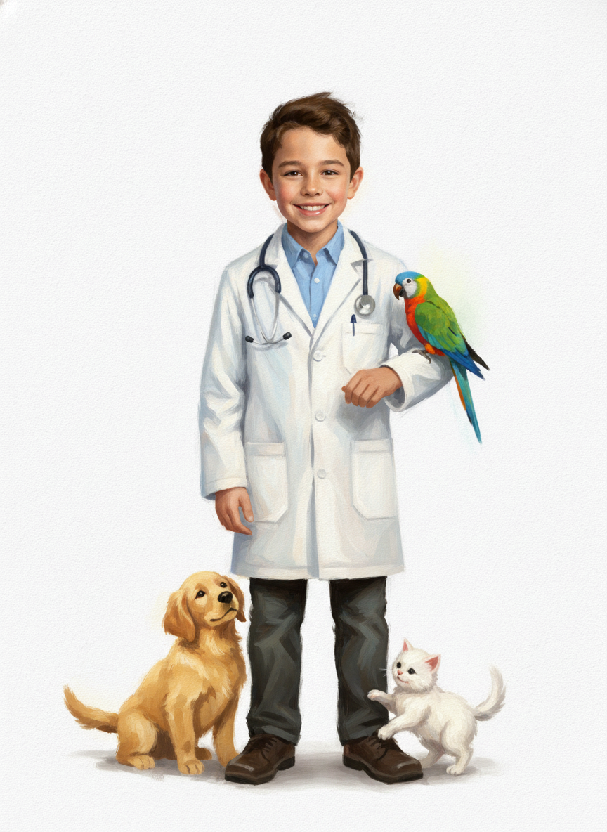 Andrew the Vet - Impressionist Painting