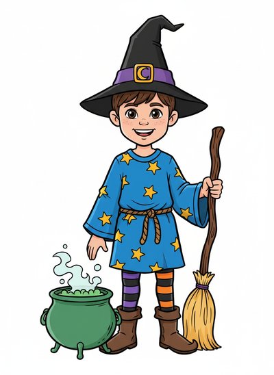 My Wee Witch Andrew 🌟 - Classic Coloring Book