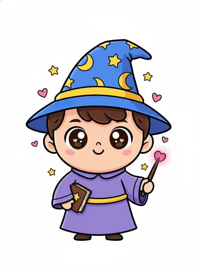My Wee Wizard Andrew - Kawaii Cute