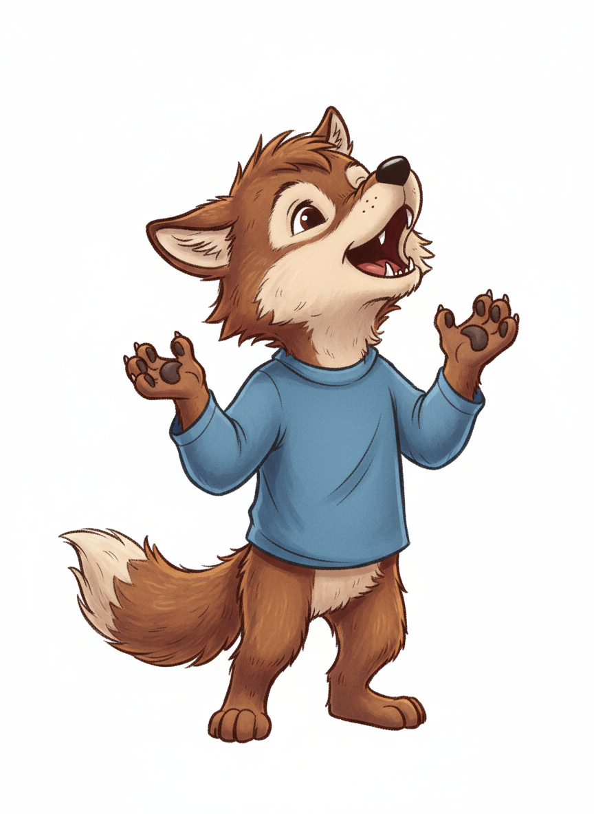 Andrew the Howlin' Wolf - Vintage Storybook