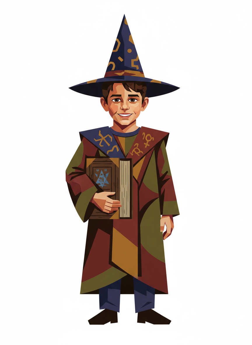 Andrew the Enchanter - Cubist Painting