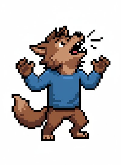 Andrew's Wolfy Wonder 🐺 - Pixel Art