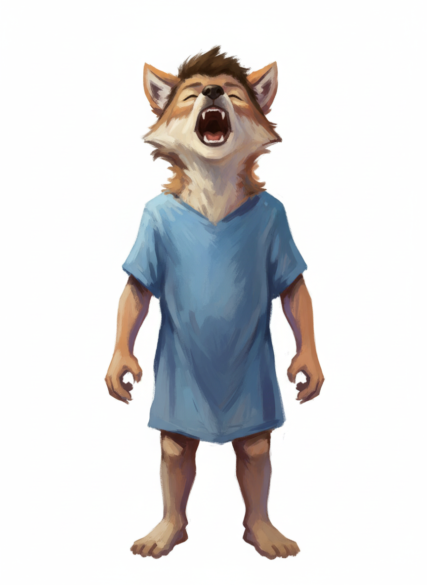 Andrew the Howlin' Wolf - Impressionist Painting