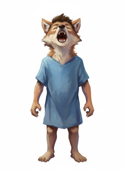 Andrew's Wolfy Wonder 🐺 - Impressionist Painting