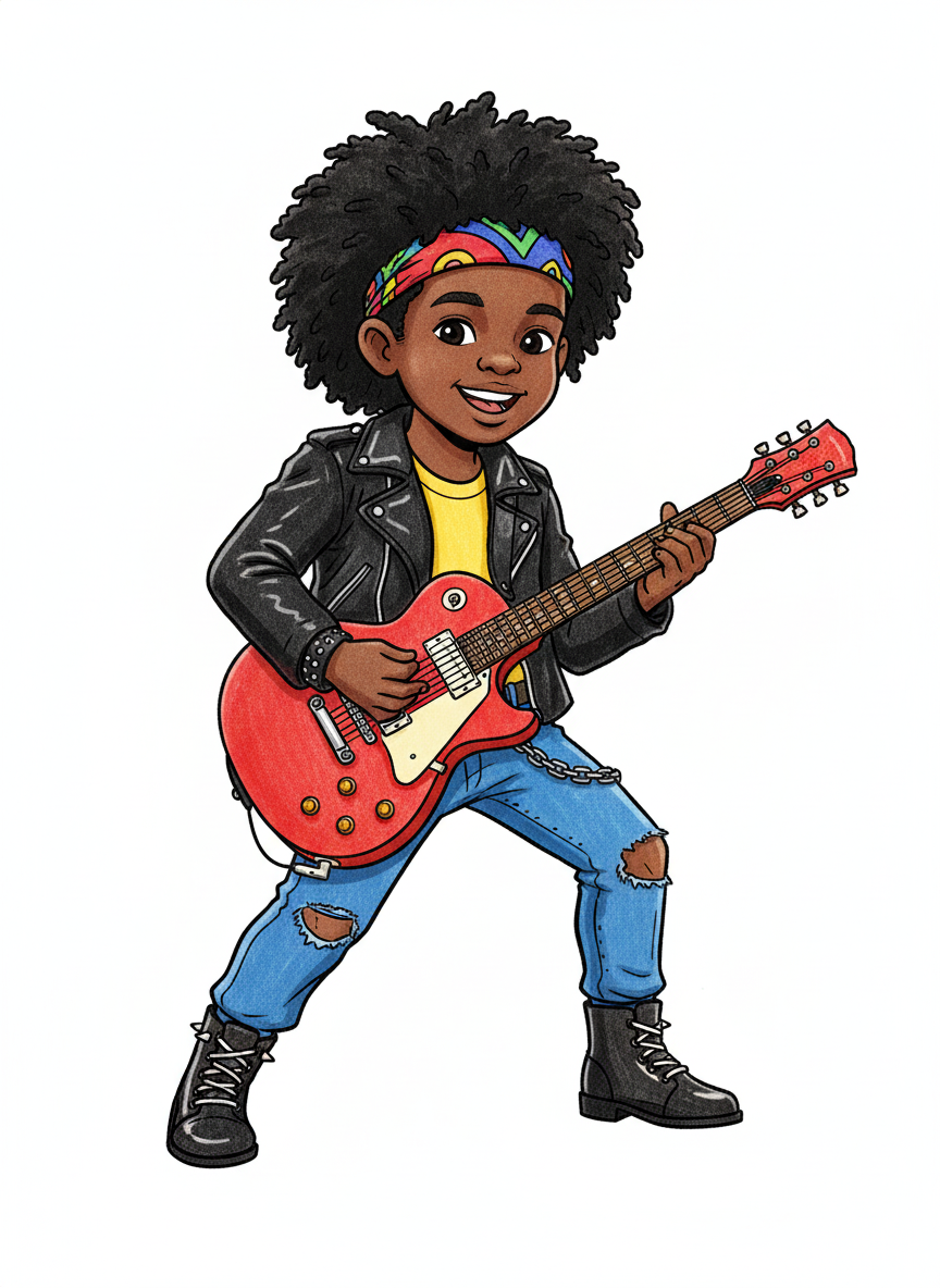 Anthony the Rocking Star - Classic Coloring Book