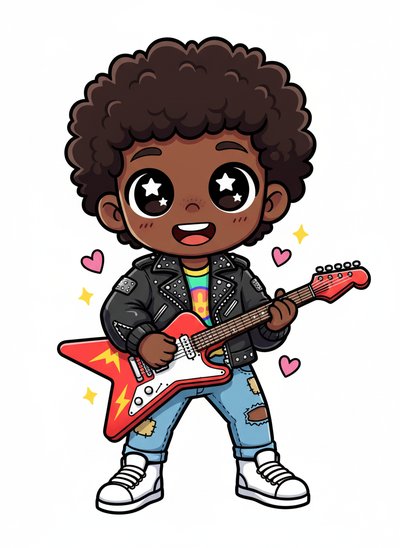 My Baby's Rock Star Dreams 🎸 - Kawaii Cute