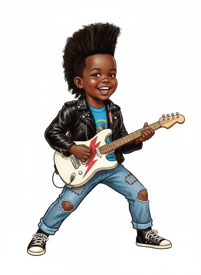 My Baby's Rock Star Dreams 🎸 - Vintage Storybook
