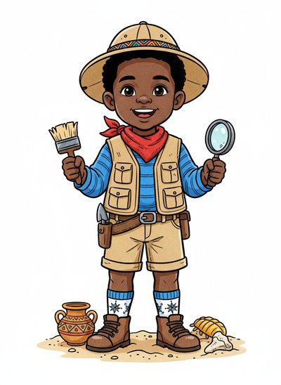 Anthony's Adventure Excavation 🏺 - Classic Coloring Book