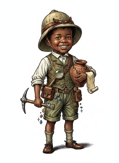 Anthony's Adventure Excavation 🏺 - Victorian Illustration