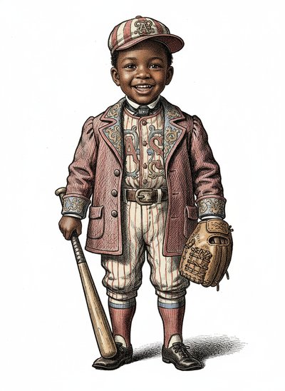 My Baby's Baseball Adventure ⚾️ - Victorian Illustration