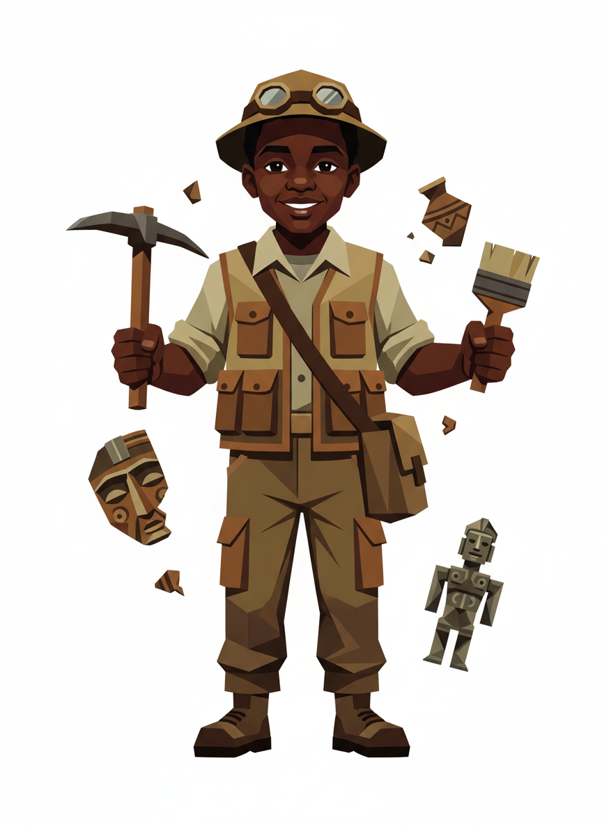 Archaeologist Anthony - Cubist Painting