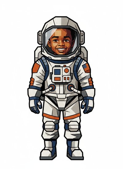 My Baby's Space Adventures 🚀 - Cubist Painting